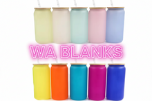Load image into Gallery viewer, Glass Tumblers - 16oz - frosted color change