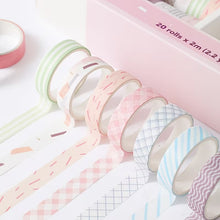Load image into Gallery viewer, IMODA Washi Scrapbooking Tape 20pk 10mm x 2m

