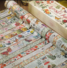 Load image into Gallery viewer, IMODA Washi Scrapbook Tape Vintage Floral and Butterfly 20pk 2m each
